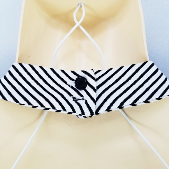 Forever 21 Black/White Striped Halter Dress M - Picture 4 of 8